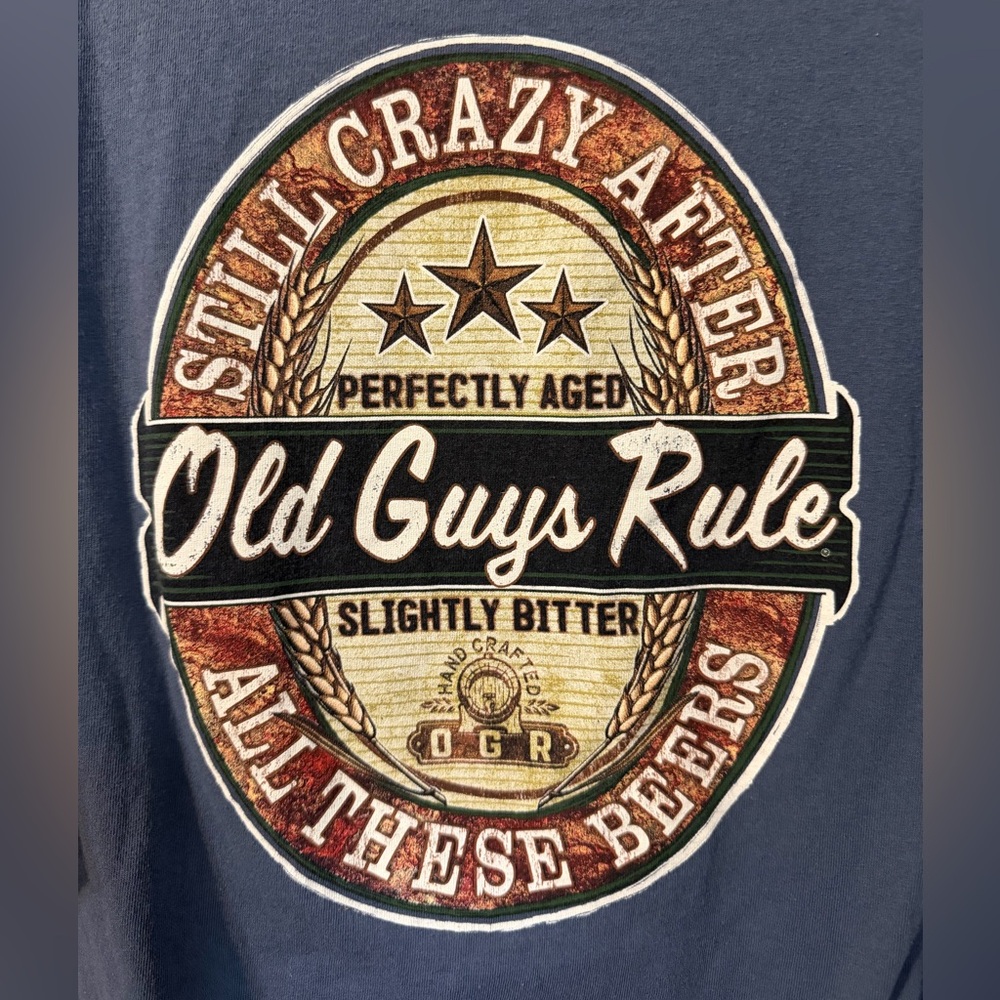 Men's Old Guys Rule blue Tee Shirt